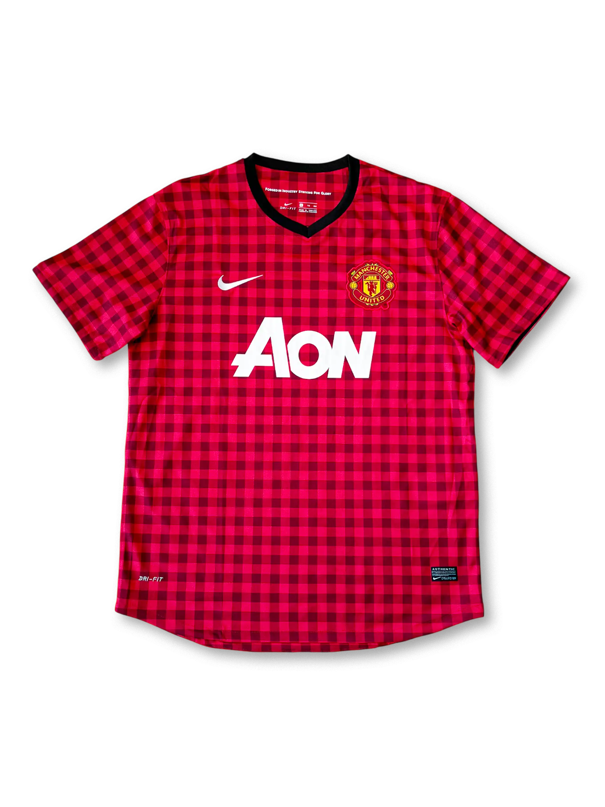 2012-13年マンチェスター・ユナイテッド ホームユニフォーム 前面 AON スポンサー