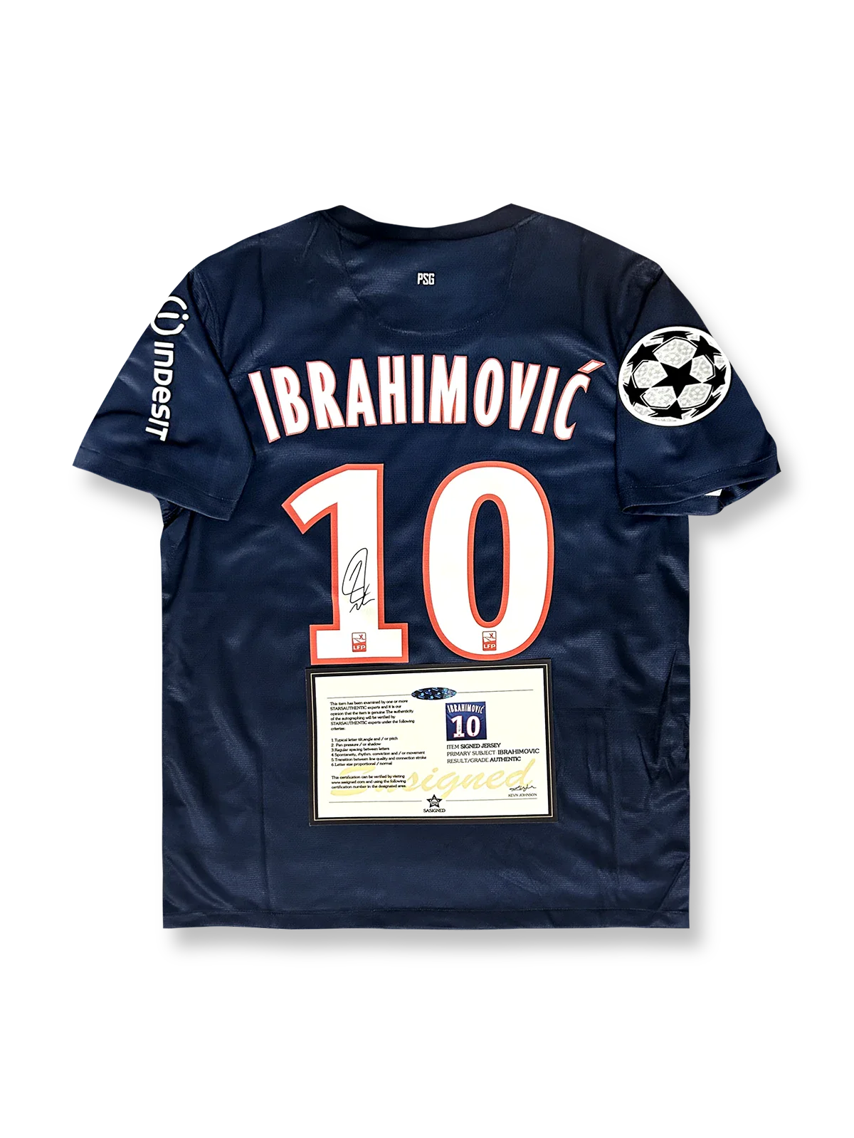 2012-13シーズン パリ・サンジェルマンホームユニフォーム、ズラタン・イブラヒモビッチサイン入り10番、リーグアン公式試合用デザイン