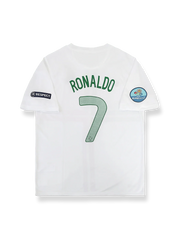 2012年欧州選手権ポルトガル代表アウェイユニフォーム クリスティアーノ・ロナウド #7 白 緑赤アクセント クラシックエンブレム刺繍