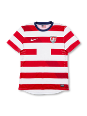 2013年アメリカ代表 ホームユニフォーム 赤白ストライプ 前面