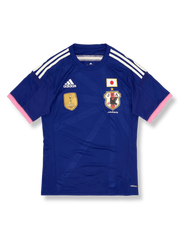 2013-15年日本女子代表ホームユニフォーム サムライブルー 白アクセント 日本サッカー協会エンブレム刺繍