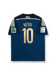 2014年ワールドカップ アルゼンチン代表 アウェイユニフォーム メッシ10番 軽量メッシュ&クラシックストライプデザイン