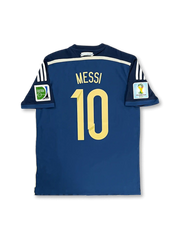 2014年 アルゼンチン代表ワールドカップアウェイユニフォーム、リオネル・メッシサイン入り10番、公式大会用デザイン