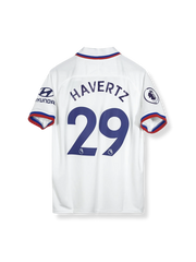 2019-20シーズンチェルシーアウェイユニフォーム カイ・ハヴァーツ 背番号29 ネイビーブルー 白赤アクセント クラブエンブレム刺繍 ナイキスウッシュ