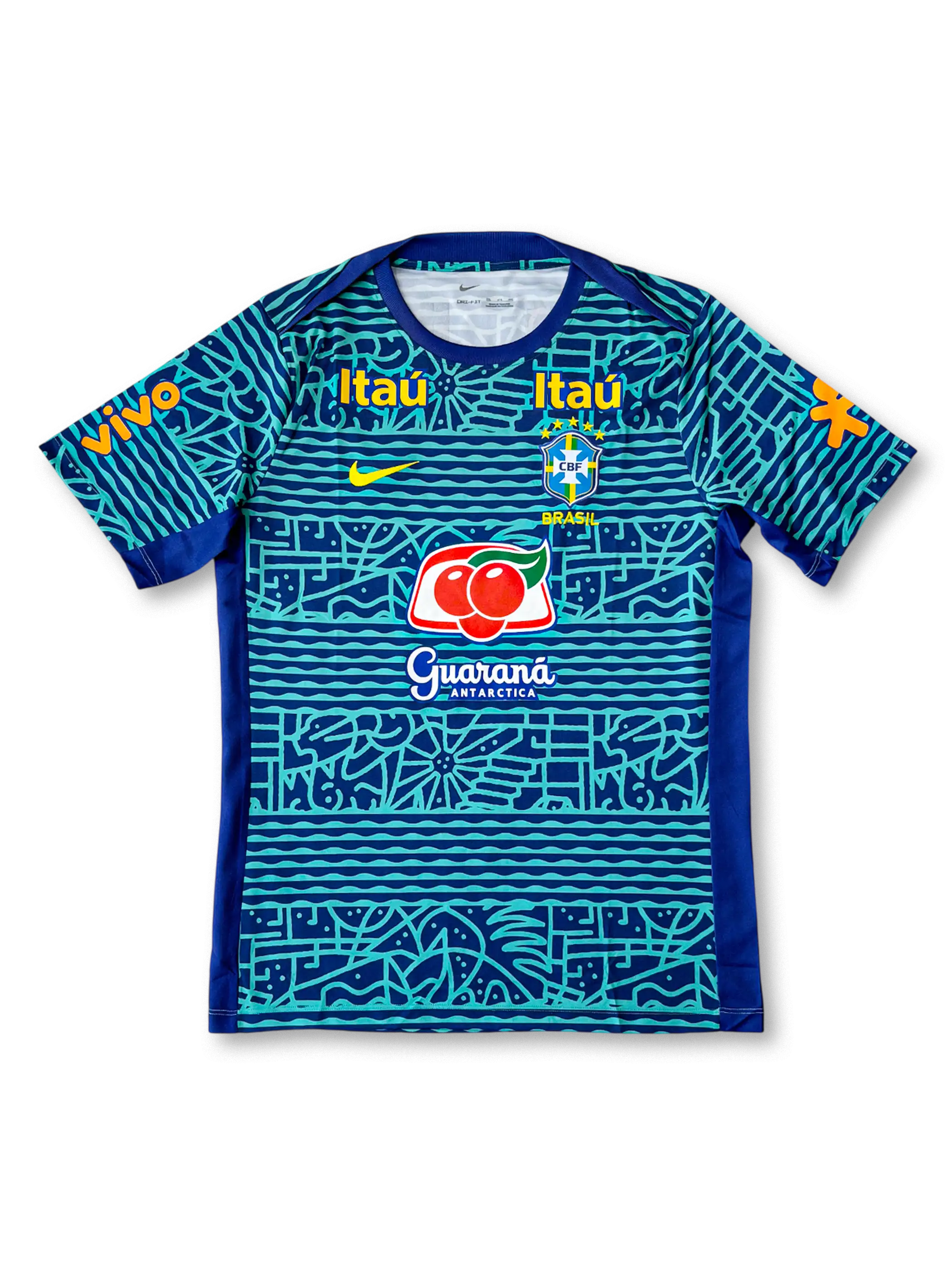 2020-21年ブラジル代表 トレーニングトップ 前面 Guaraná Antarctica スポンサー入り