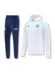 2020年代 SSCナポリ トレーニング フーディー セットアップ ホワイト(EA7)