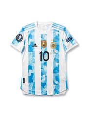 2022年アルゼンチン代表 フィナリッシマ メッシ10番 フロント、スカイブルーストライプとAFAエンブレム、優勝記念パッチ付き