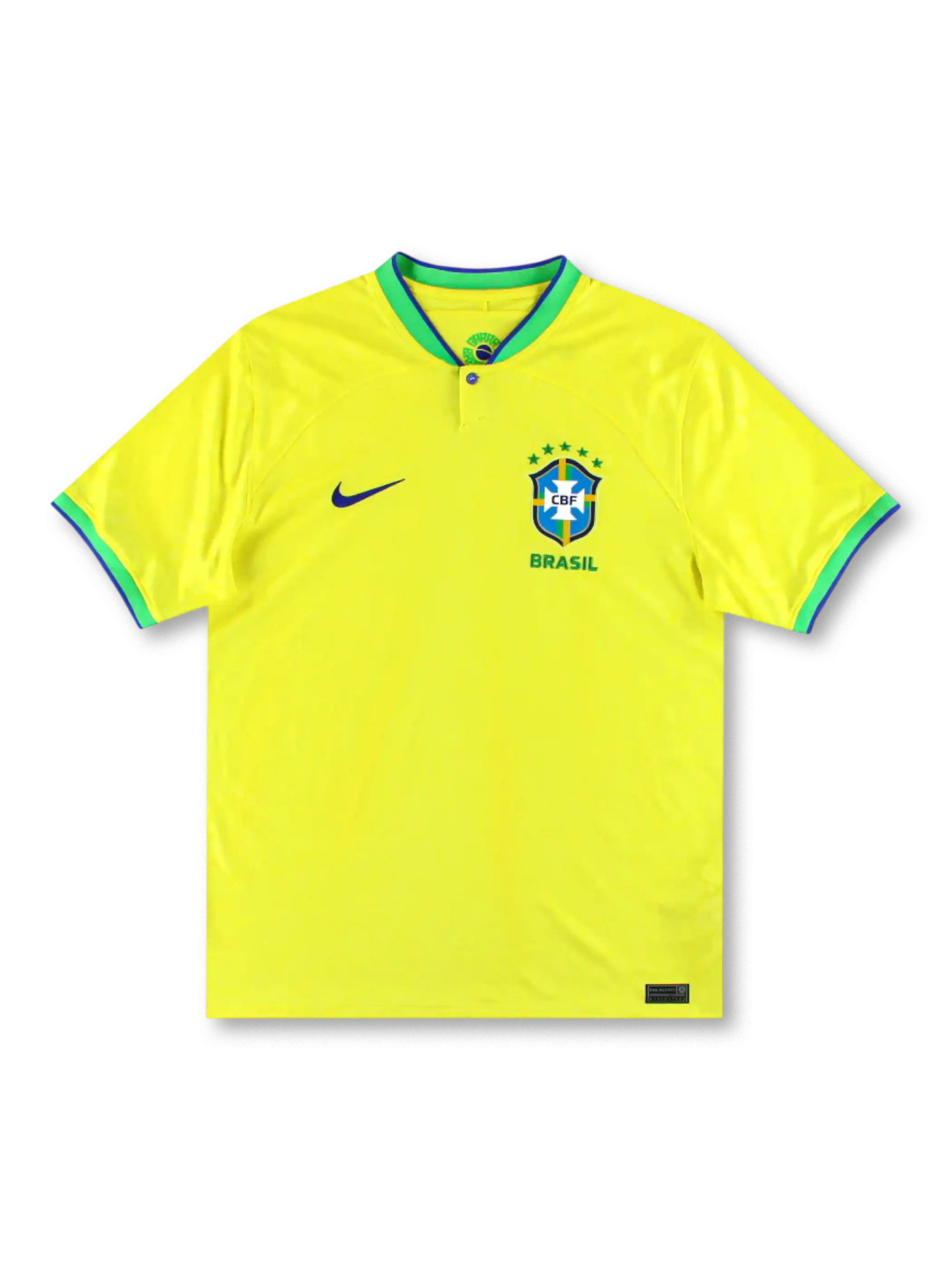 2022年ブラジル代表 刺繍CBFクレストのクローズアップ