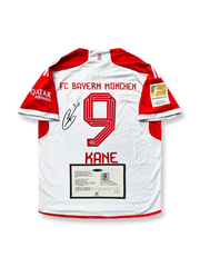 2023-24シーズン バイエルン・ミュンヘンアウェイユニフォーム、ハリー・ケインサイン入り9番、ブンデスリーガ公式試合用デザイン