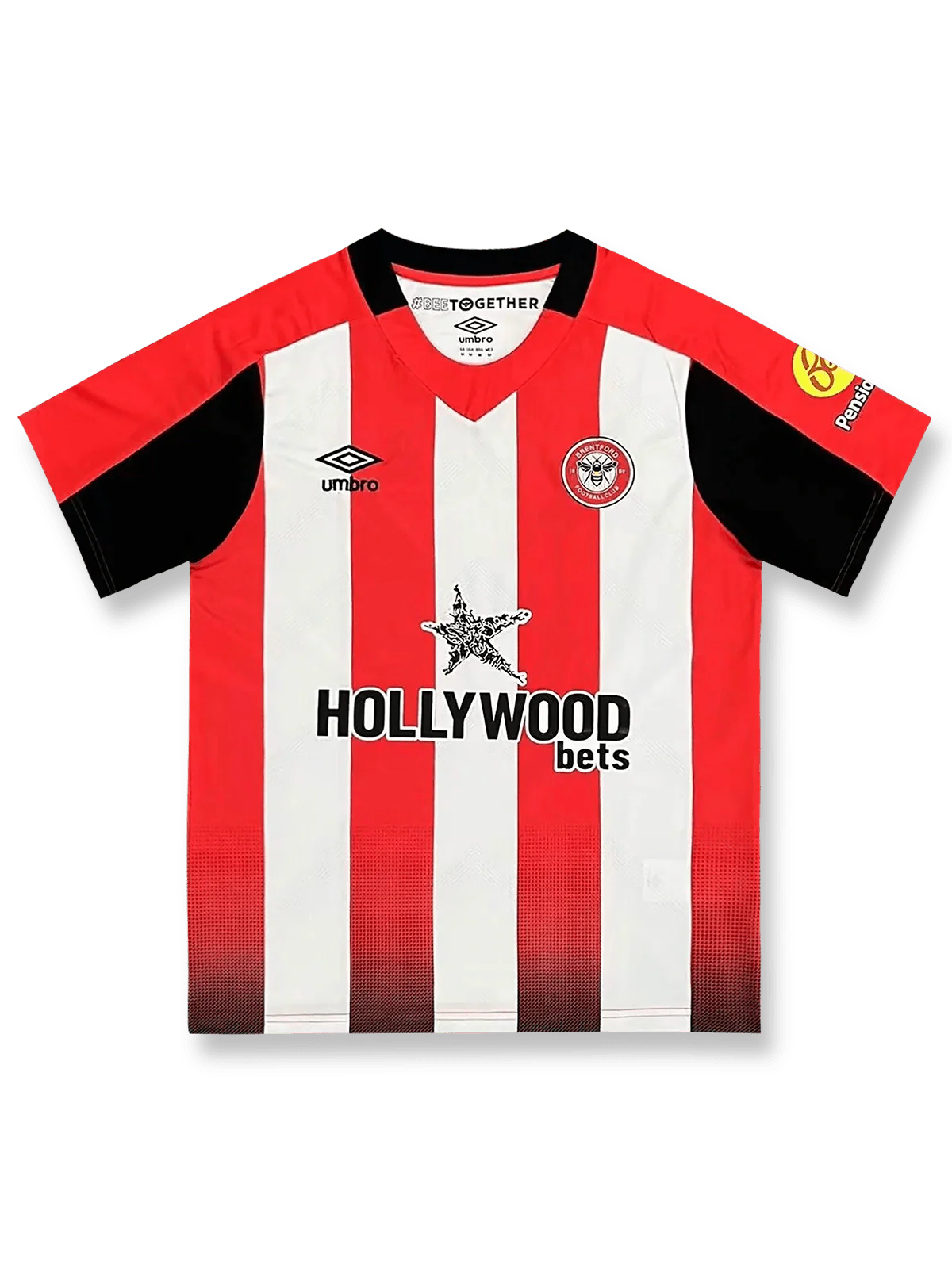 2023-24シーズン ブレントフォードホームユニフォーム、プレミアリーグ公式試合用デザイン