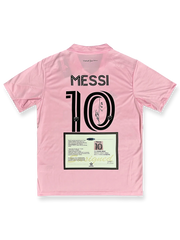 2023-24シーズン インテル・マイアミホームユニフォーム、リオネル・メッシサイン入り10番、MLS公式試合用デザイン