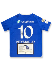 2023年 リヤド・アル・ヒラルホームユニフォーム、ネイマールサイン入り10番、サウジプロリーグ公式試合用デザイン