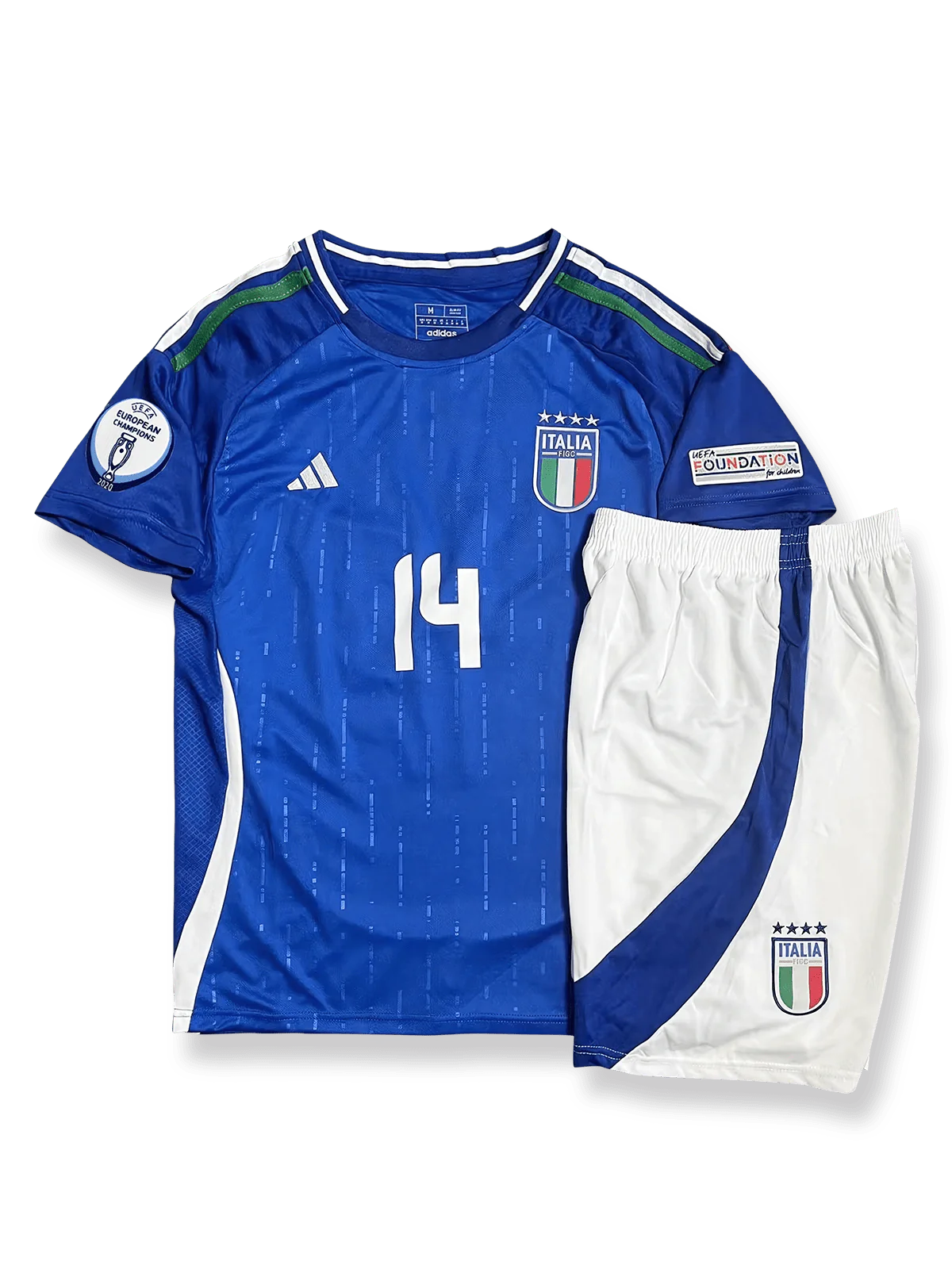 製品画像:2024シーズンのイタリア国家代表ホームキット全体展示