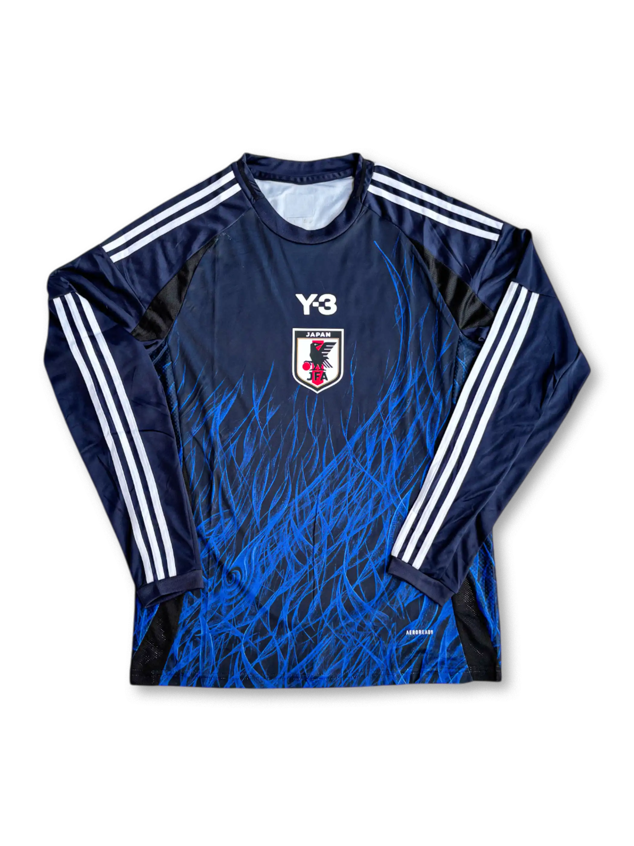 2024/25 日本代表 ホーム 長袖 ユニフォーム Y-3 藍色 炎グラフィック