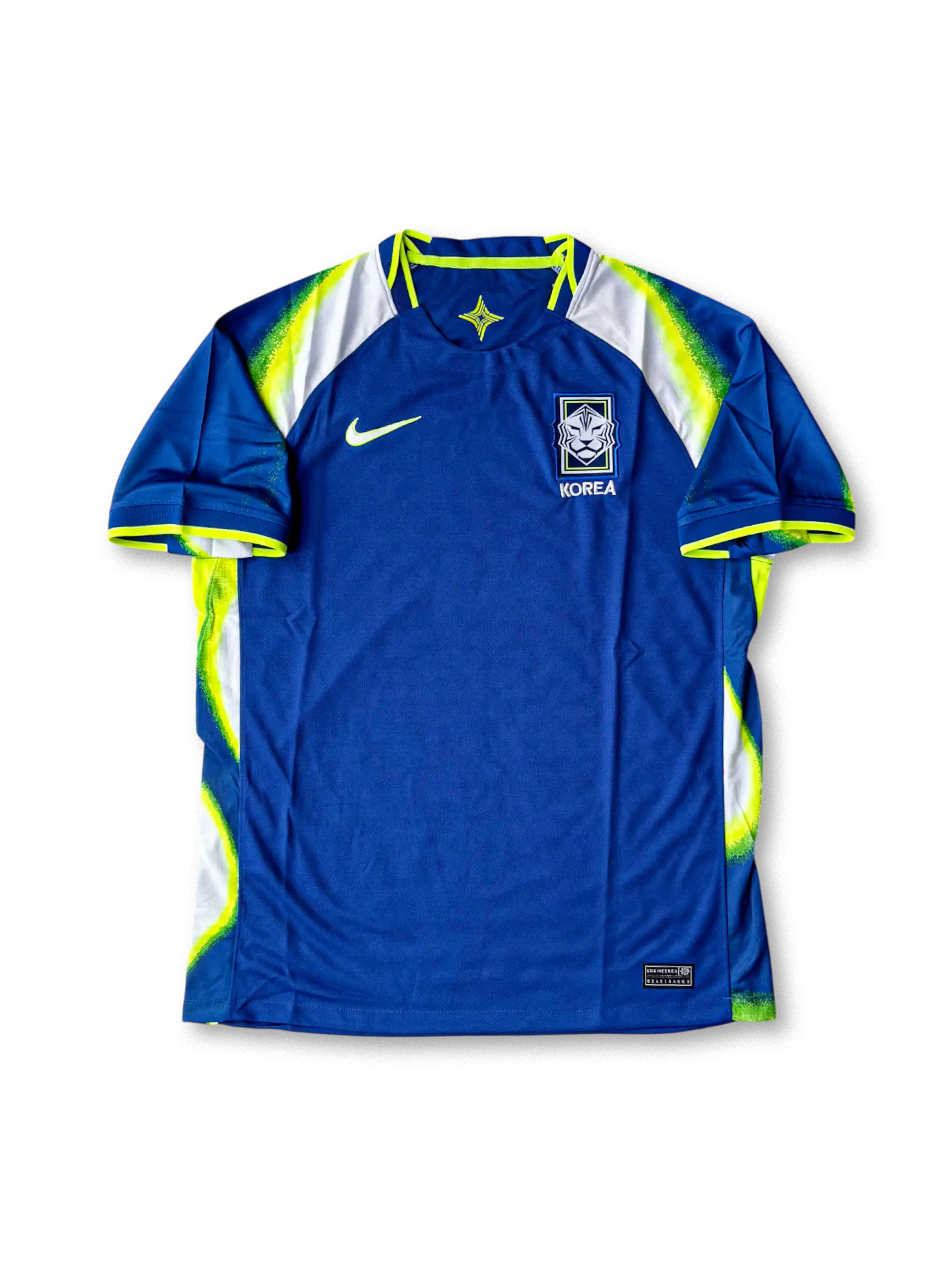 2024/25 韓国代表 トレーニングシャツ 正面 ブルー×ライム