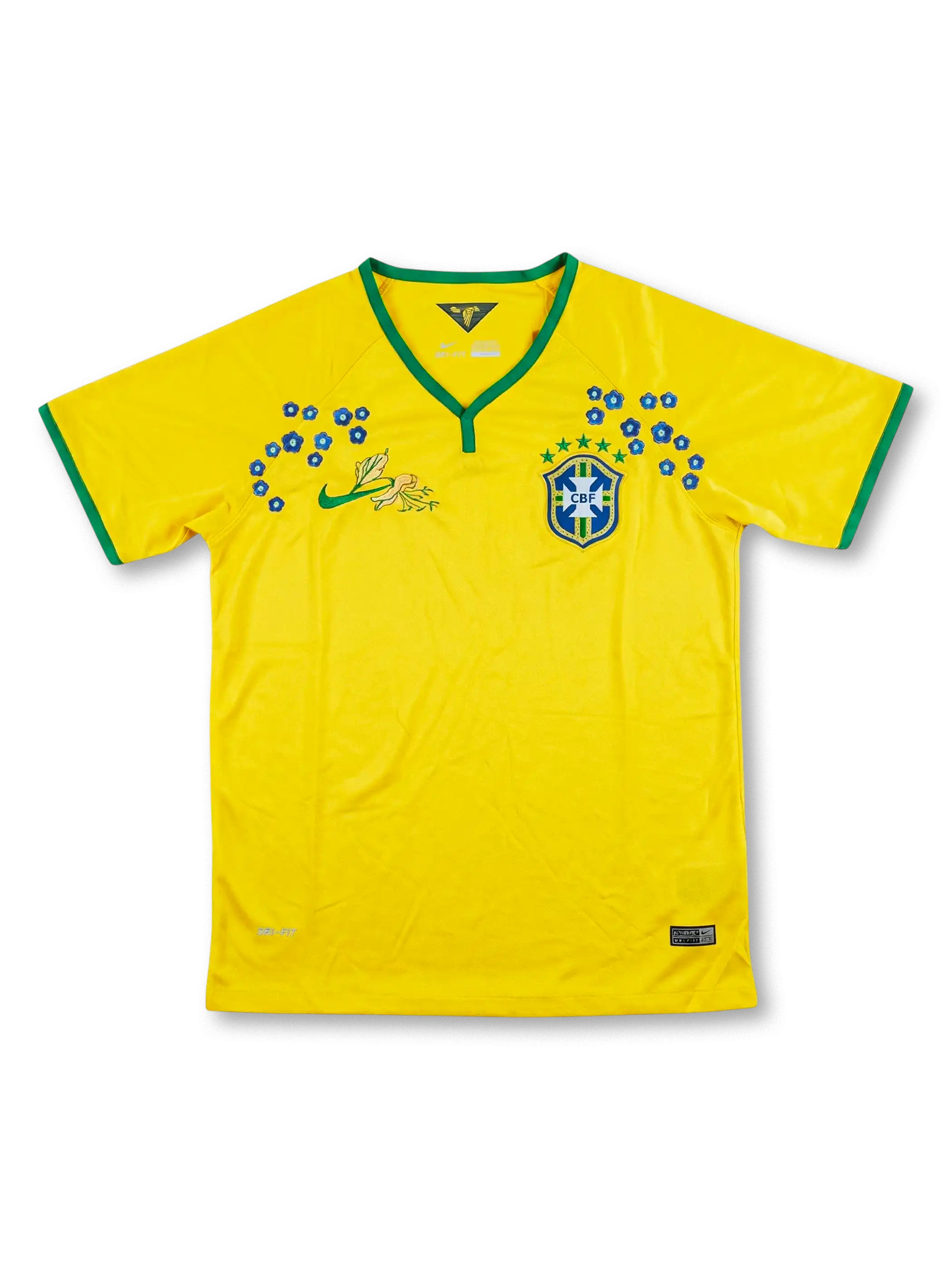 Nike ブラジル代表 サッカーシャツ ナイキ 衿付きユニフォーム 刺繍 2024 ブラジル代表 ホーム フローラル刺繍スペシャルエディション