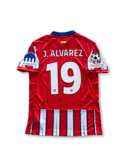 2024-25シーズン アトレティコ・マドリードホーム・アウェイユニフォーム、アルバレスサイン入り19番、ラ・リーガ公式試合用デザイン