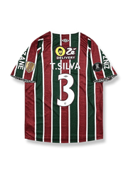 2024-25シーズンフルミネンセホームユニフォーム シウバ #3 白 緑赤アクセント クラシックエンブレム刺繍