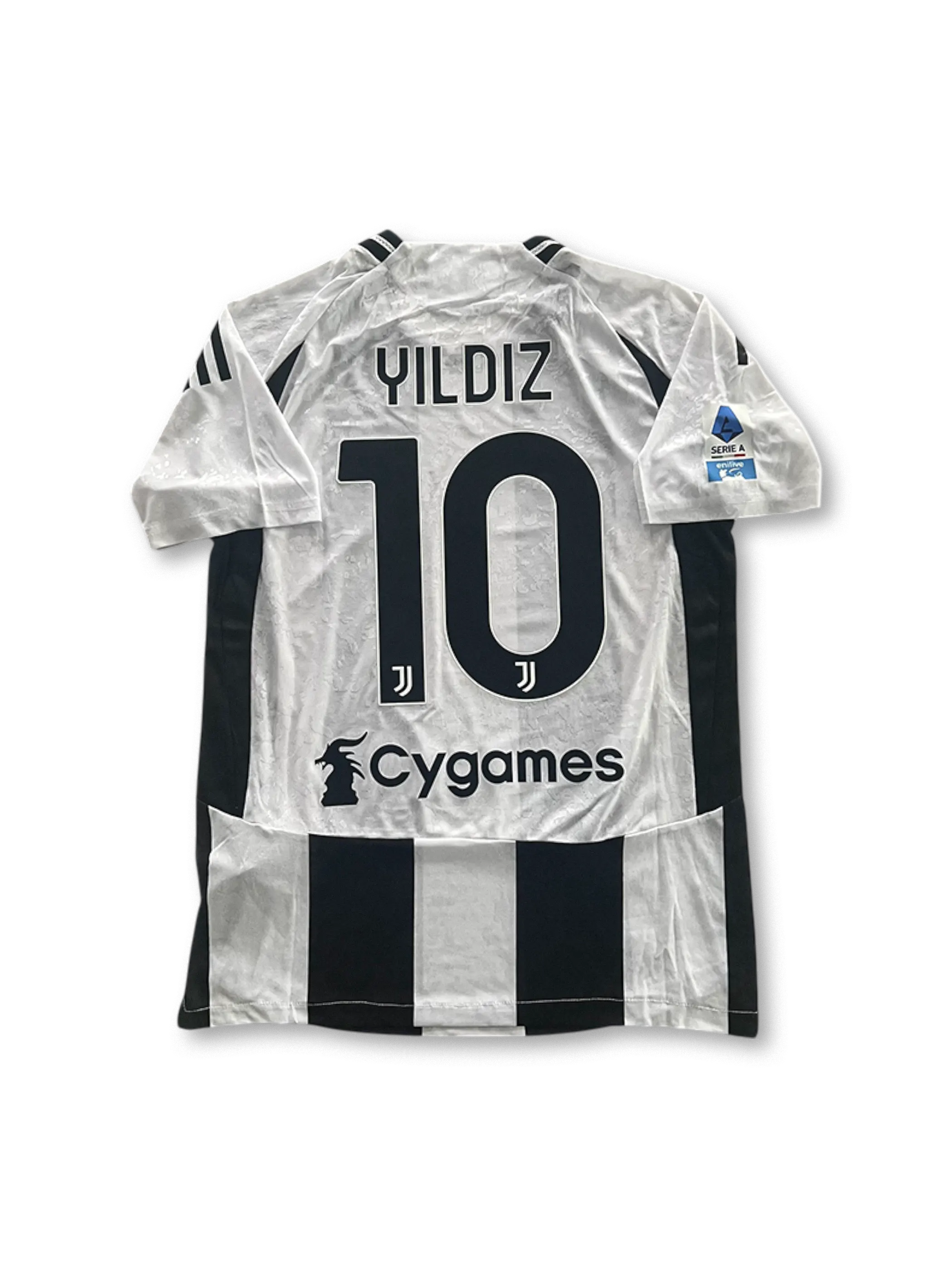 2024-25シーズン ユヴェントスホームユニフォーム、ユルディズサイン入り10番、セリエA公式試合用デザイン