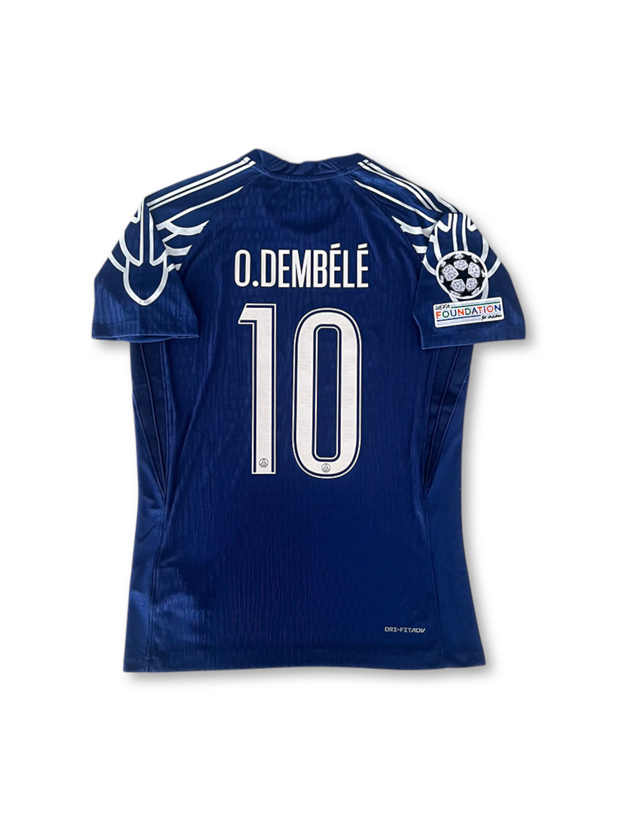 2024-25シーズン パリ・サンジェルマンサードユニフォーム、ウスマン・デンベレサイン入り10番、リーグ・アン公式試合用デザイン