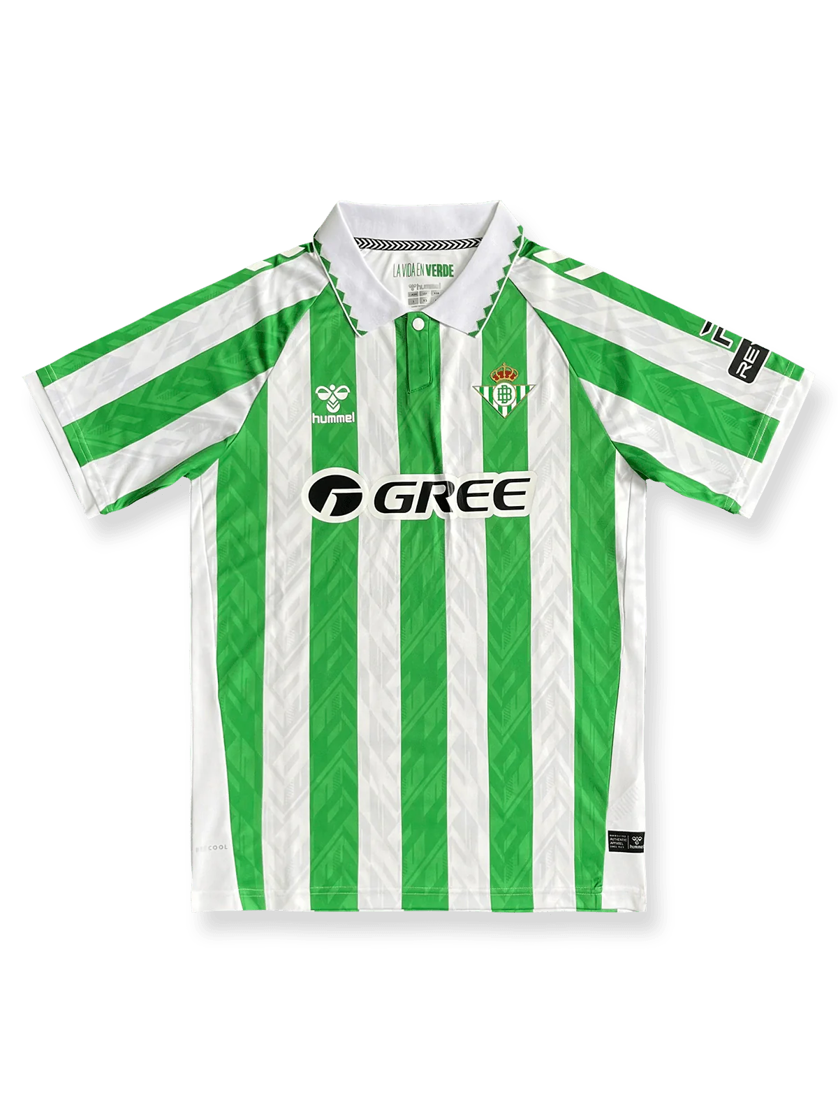 2024-25シーズン レアル・ベティスホームユニフォーム、スペインラ・リーガ公式試合用デザイン