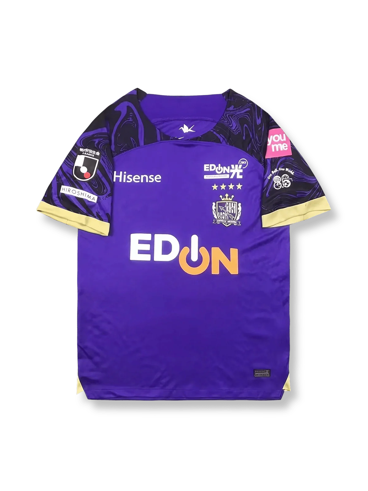 2024年サンフレッチェ広島ホームユニフォーム 紫 白黒アクセント クラブエンブレム刺繍