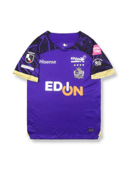 2024年サンフレッチェ広島ホームユニフォーム 紫 白黒アクセント クラブエンブレム刺繍