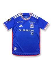 2024年横浜F・マリノスホームユニフォーム ブルー 白赤アクセント クラブエンブレム刺繍