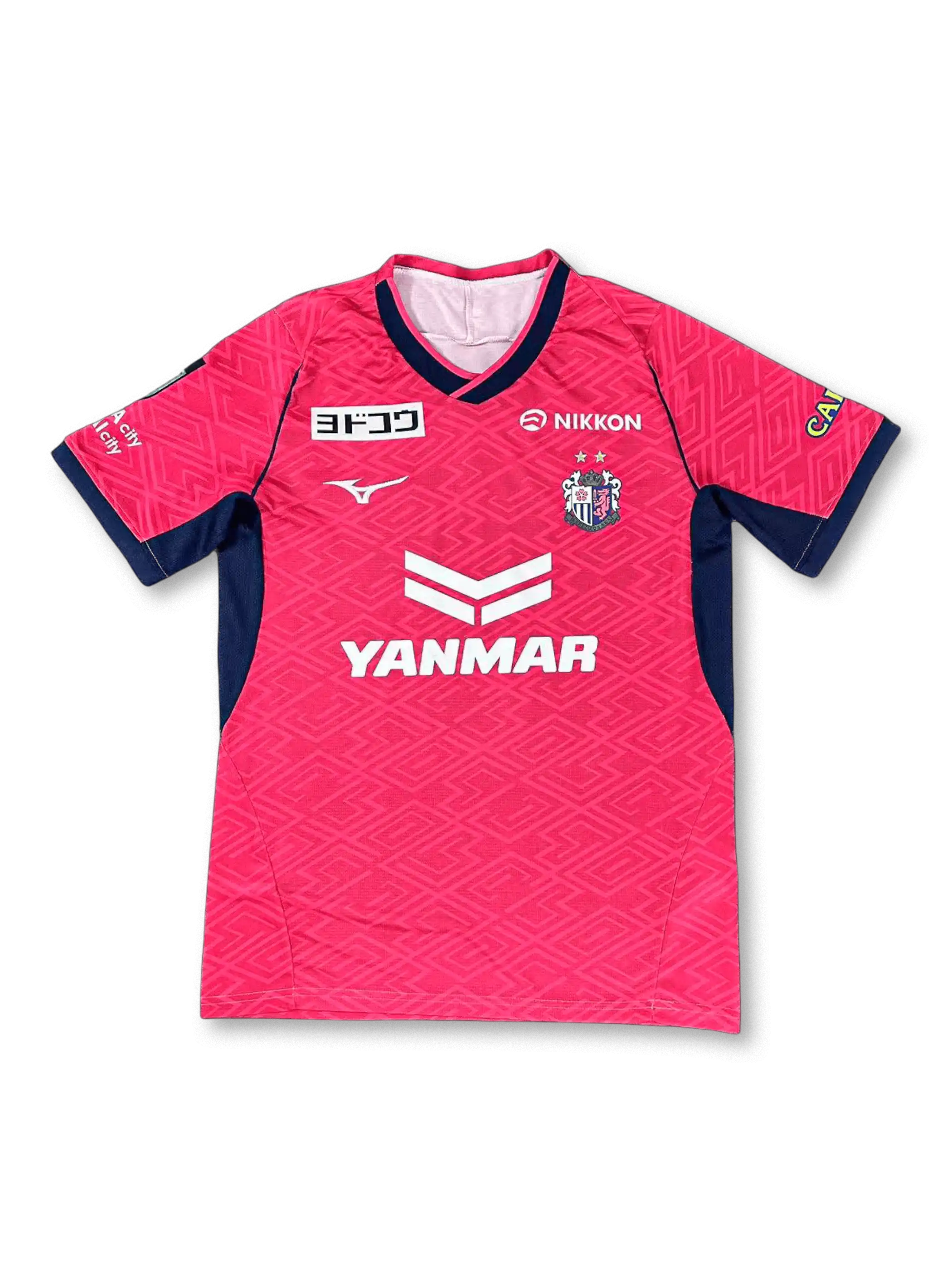2025–2026 セレッソ大阪 ホーム ピンクジオメトリック ユニフォーム、レトロサッカーシャツ