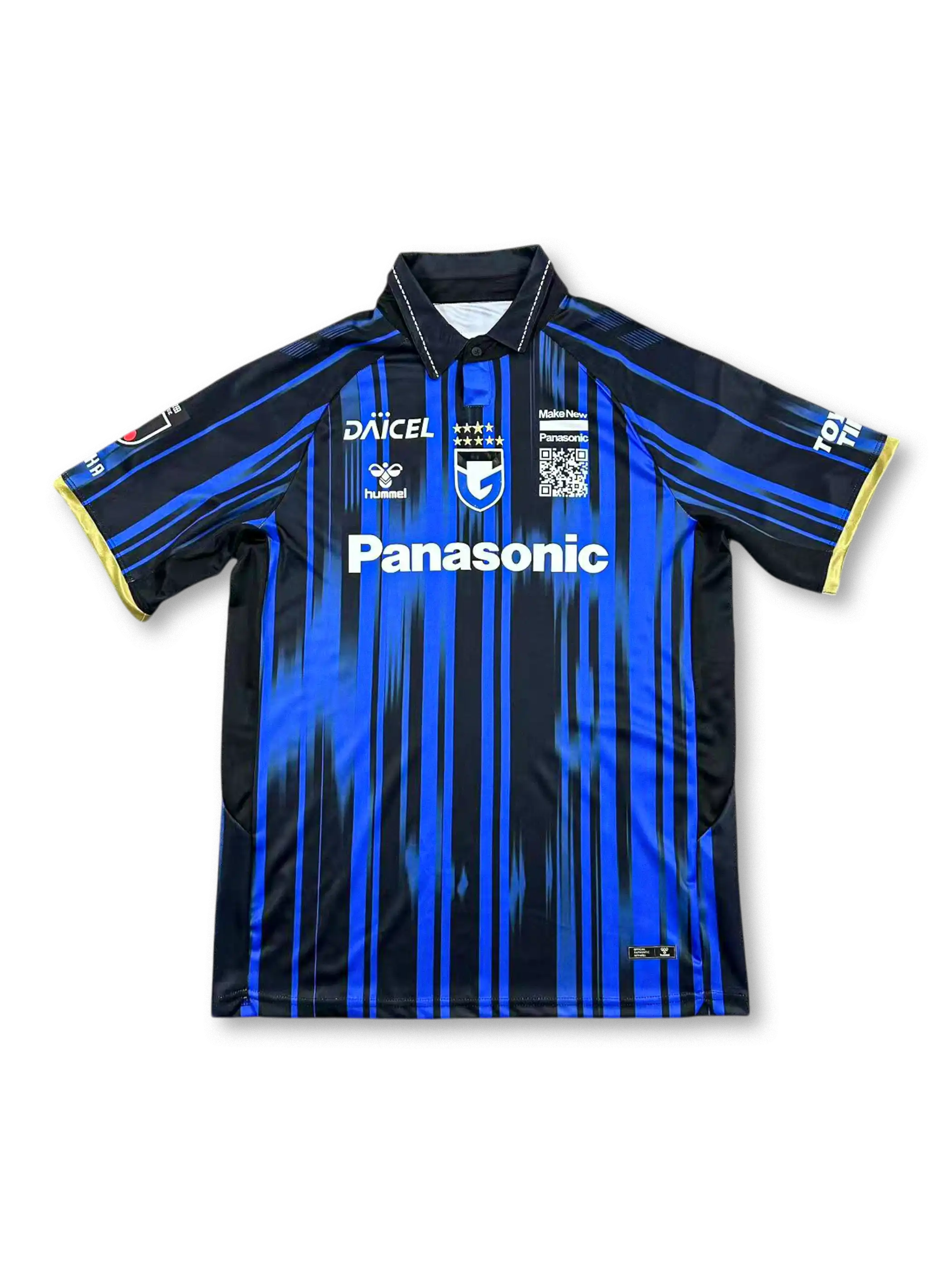 2025–2026 ガンバ大阪 ホーム グリッチストライプ ユニフォーム、レトロサッカーシャツ