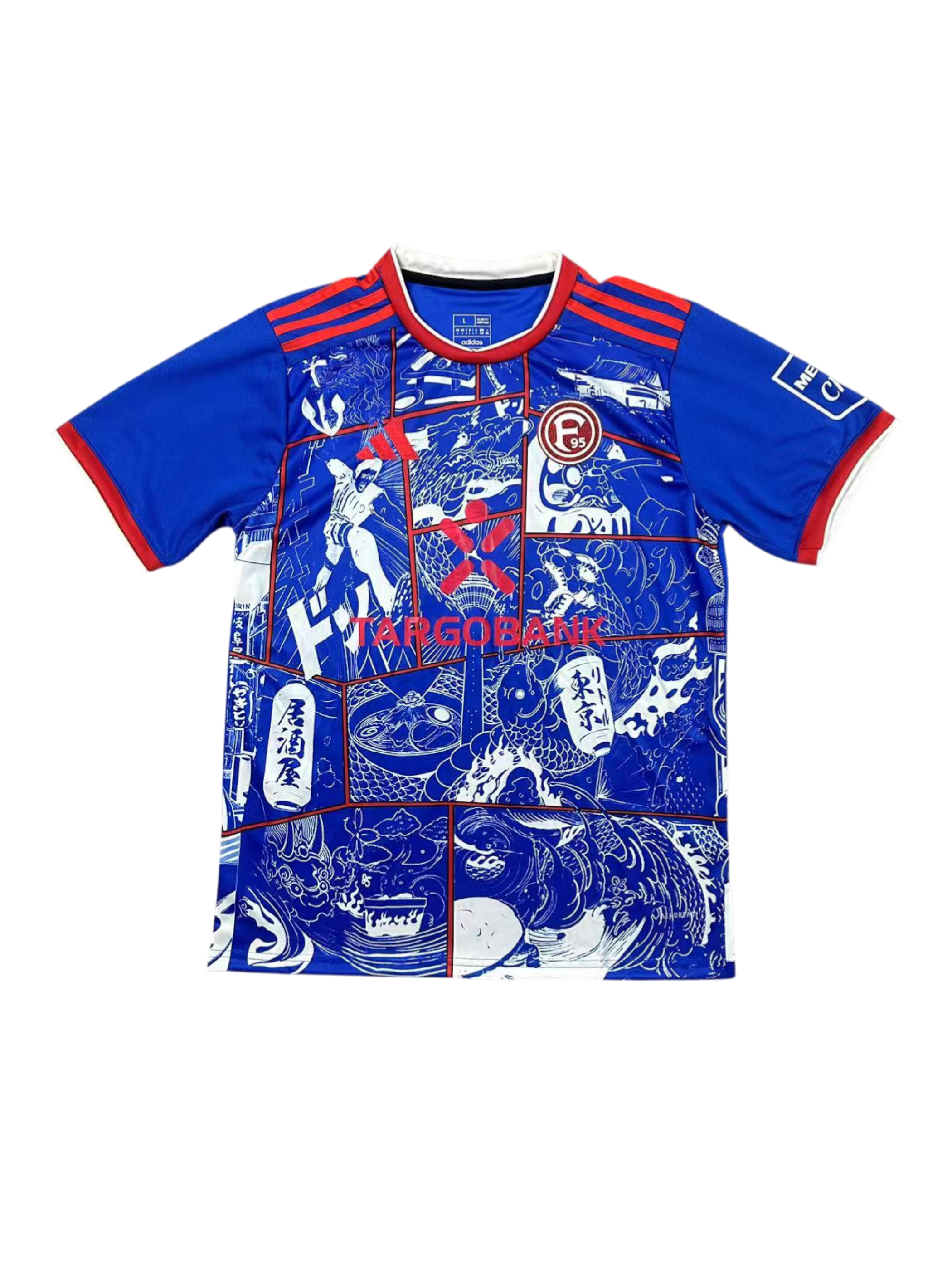 2025-26年フォルトゥナ・デュッセルドルフホームユニフォーム、ビンテージスタイルサッカージャージ