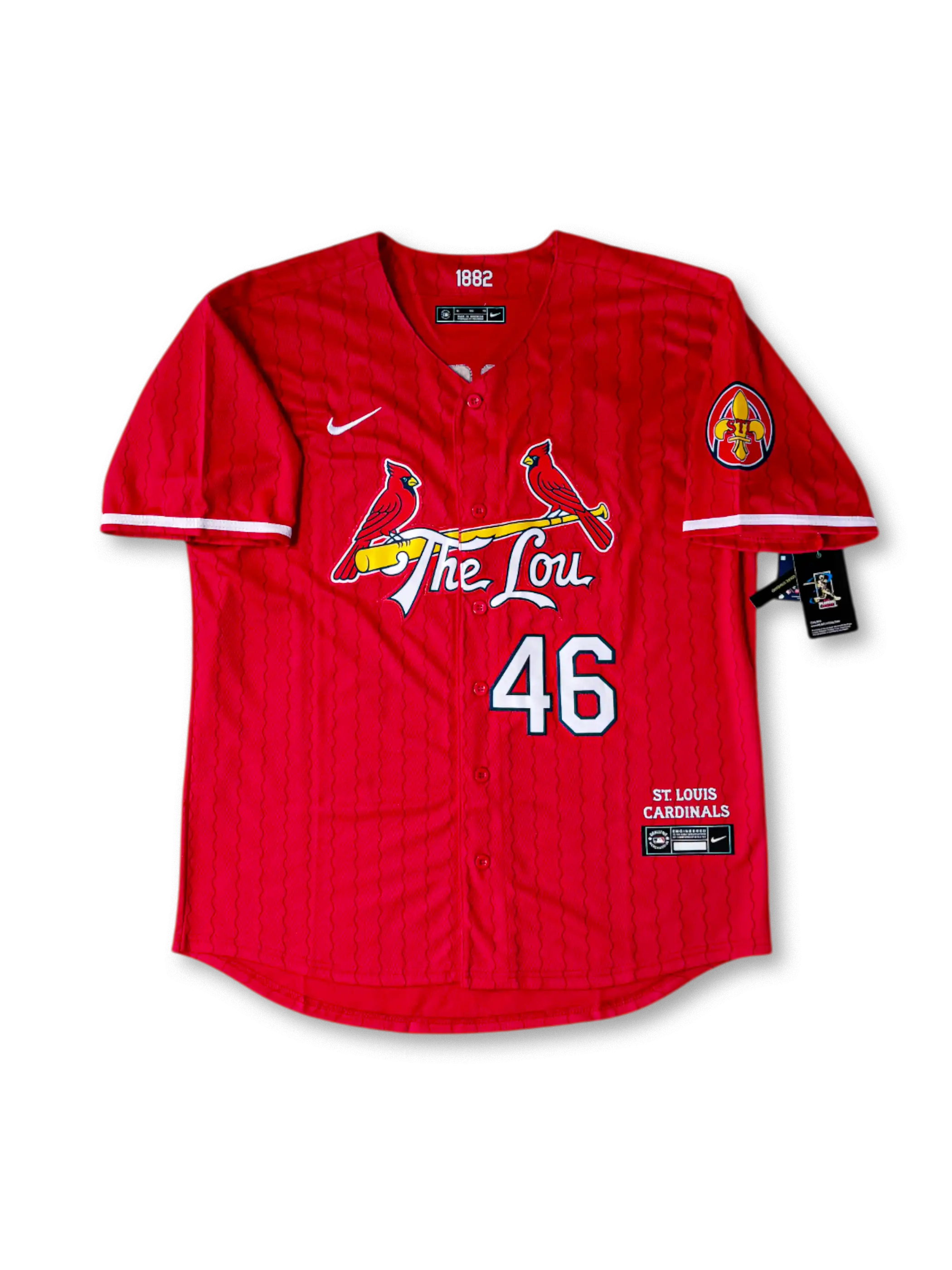 2025年 セントルイス・カージナルス シティコネクトユニフォーム ゴールドシュミット 46番 表面デザイン