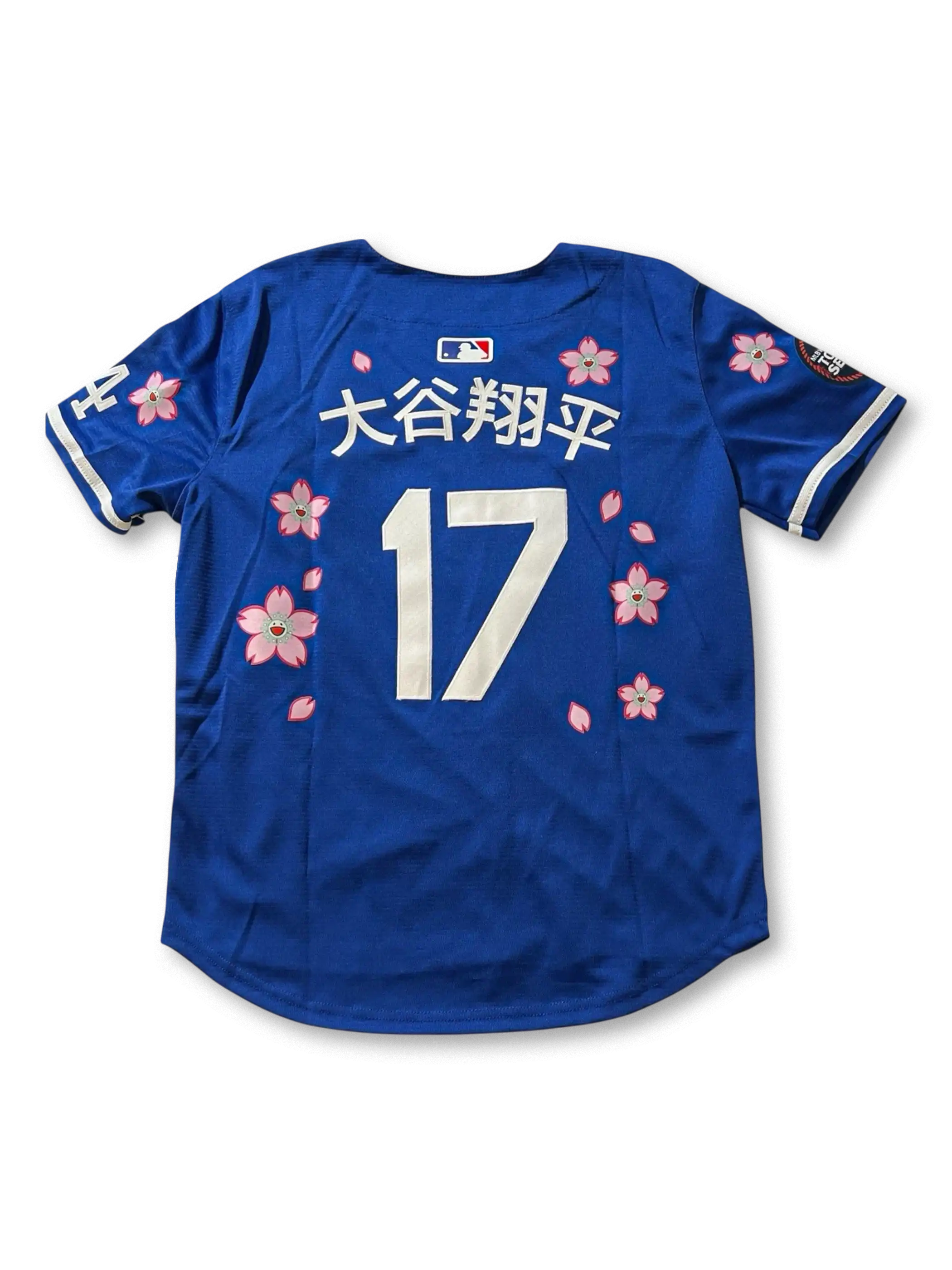 2025年 ロサンゼルス・ドジャース 桜エディションユニフォーム 大谷翔平 17番 背面ネーム&ナンバー