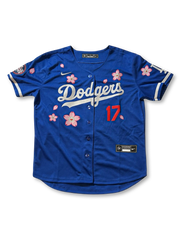 2025年 ロサンゼルス・ドジャース 桜エディションユニフォーム 大谷翔平 17番 表面デザイン