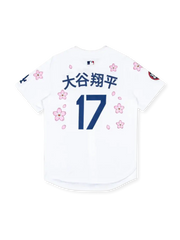2025年 ロサンゼルス・ドジャース 東京シリーズ 桜エディションユニフォーム 村上隆コラボ 大谷翔平 17番 背面漢字ネーム&ナンバー