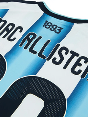 2026-27年 アルゼンチン代表 ホームユニフォーム Mac Allister 20番