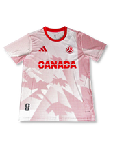 2026年カナダ代表 プロモーションユニフォーム 正面、CANADAロゴとメープルリーフデザイン