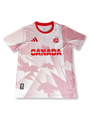 2026年カナダ代表 プロモーションユニフォーム 正面、CANADAロゴとメープルリーフデザイン