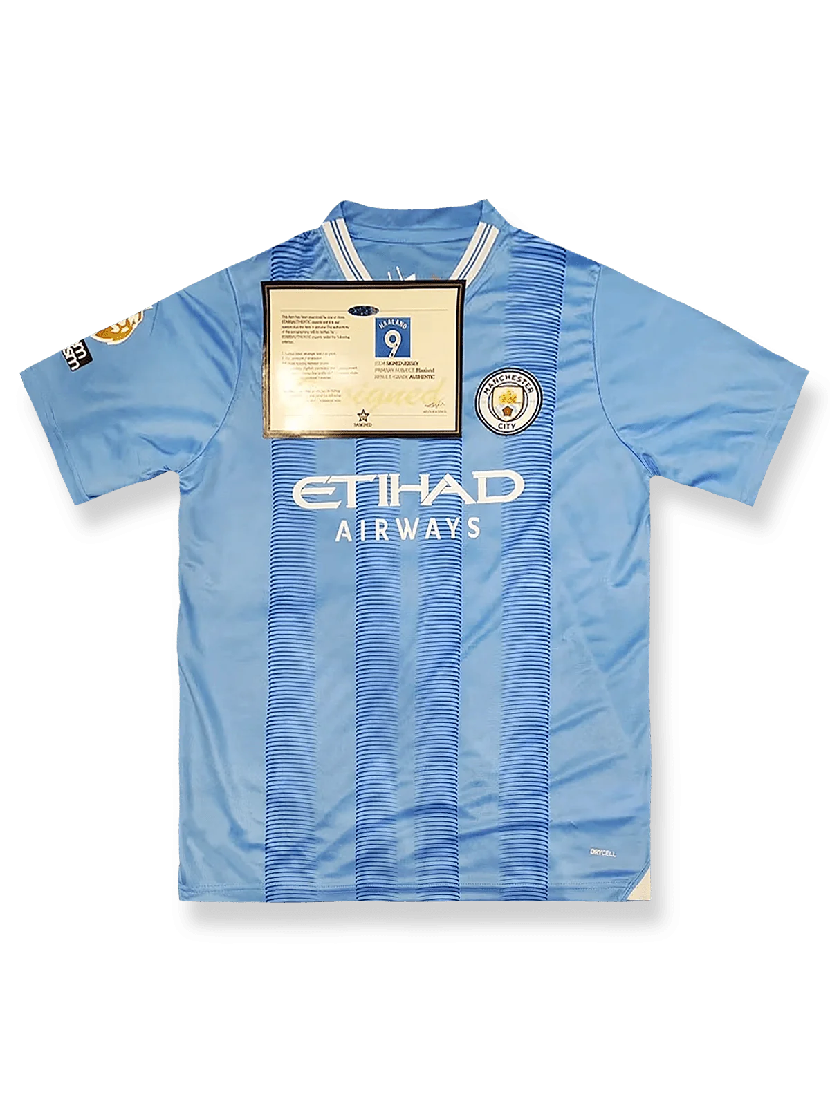 2023-2024シーズン マンチェスター・シティ サイン入りホームユニフォーム 正面図