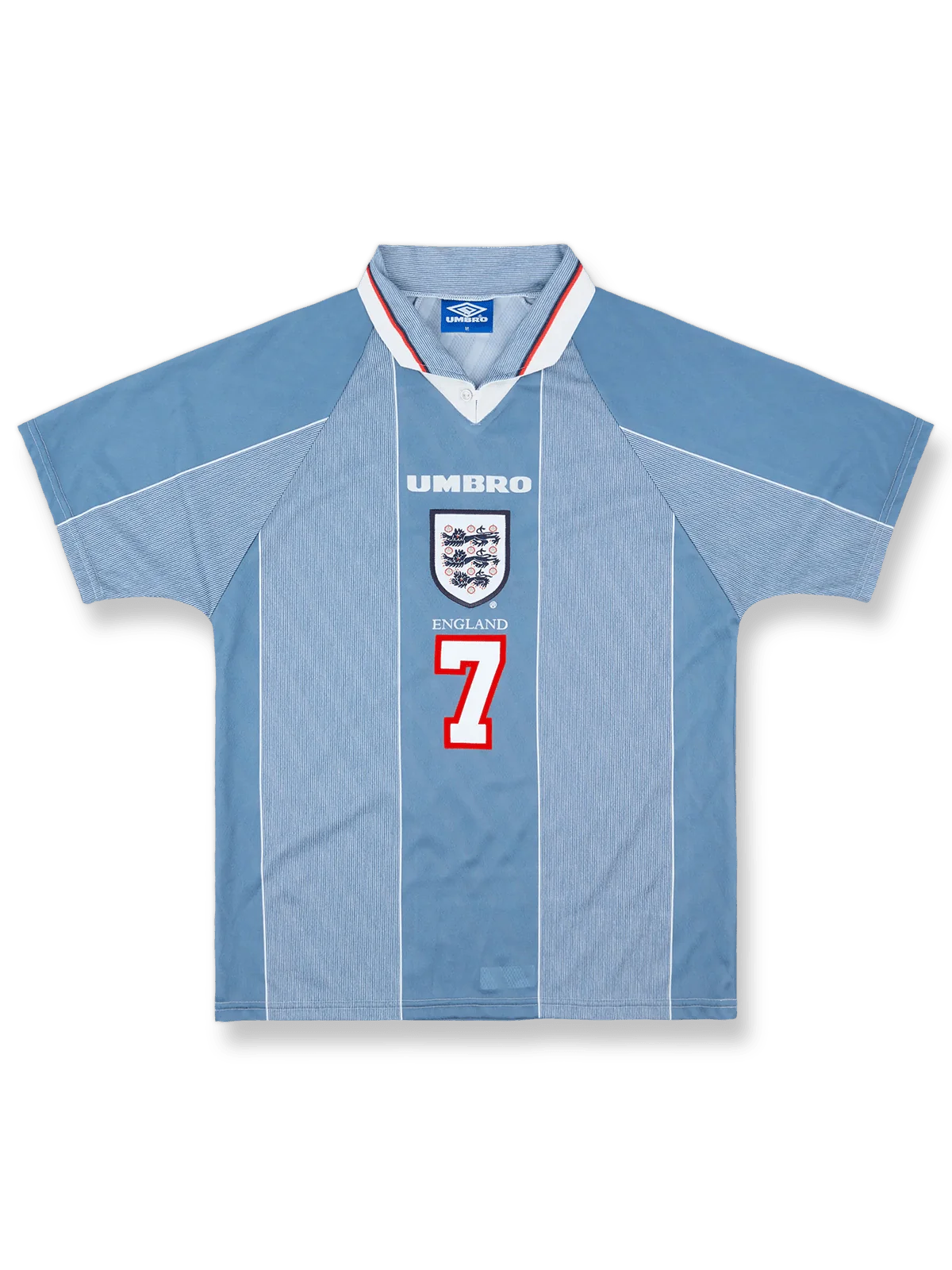 96/97シーズン イングランド ベッカムアウェイレトロユニフォーム正面図