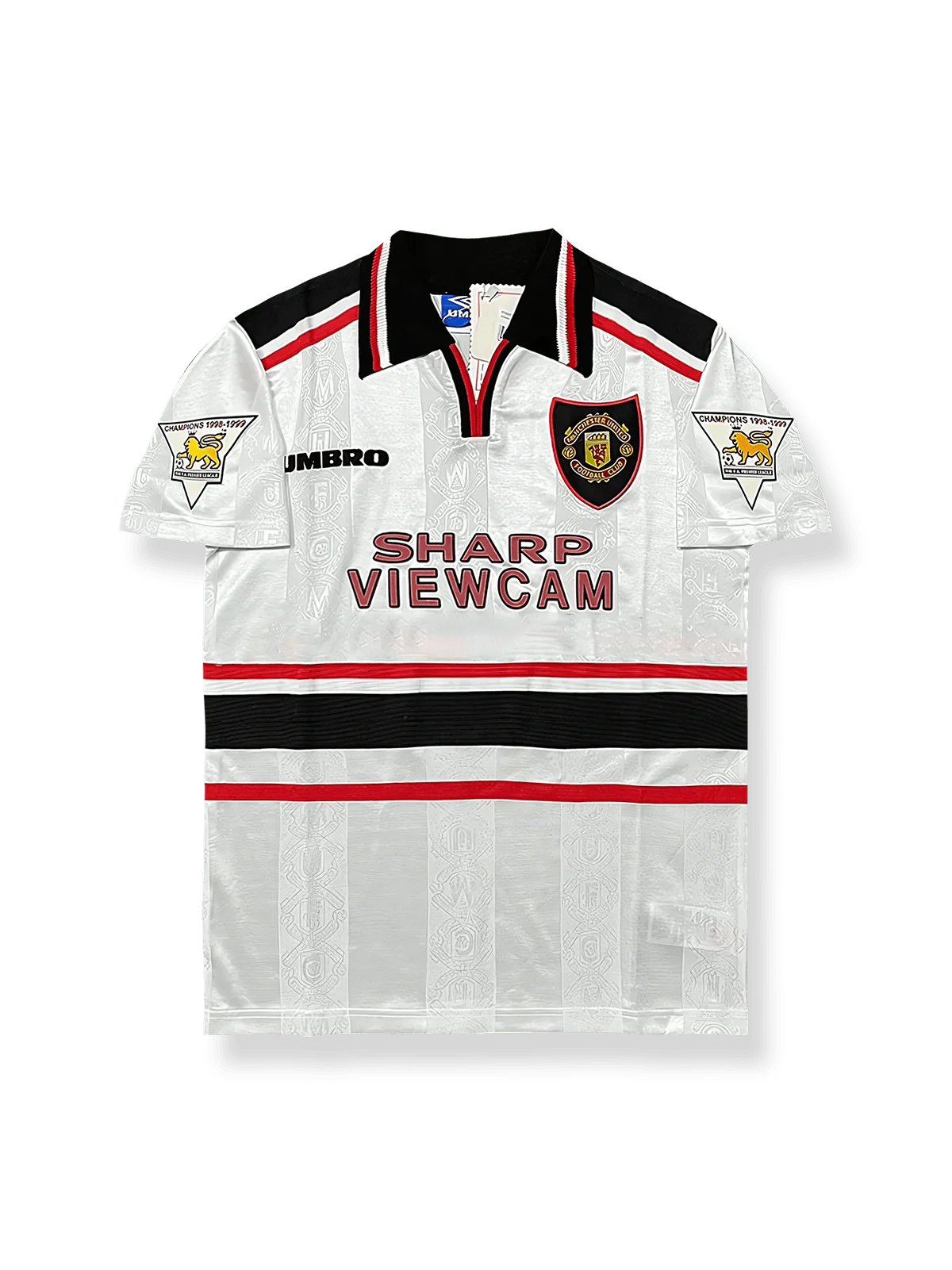 1998-1999シーズンマンチェスター・ユナイテッド7番ベッカムレトロユニフォーム前面図