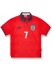 99/01シーズン イングランド ベッカム アウェイレトロユニフォーム正面図