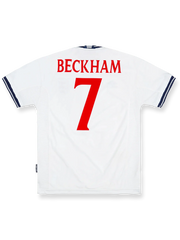 1999-01シーズン イングランド ベッカム ホームレトロユニフォーム反面図