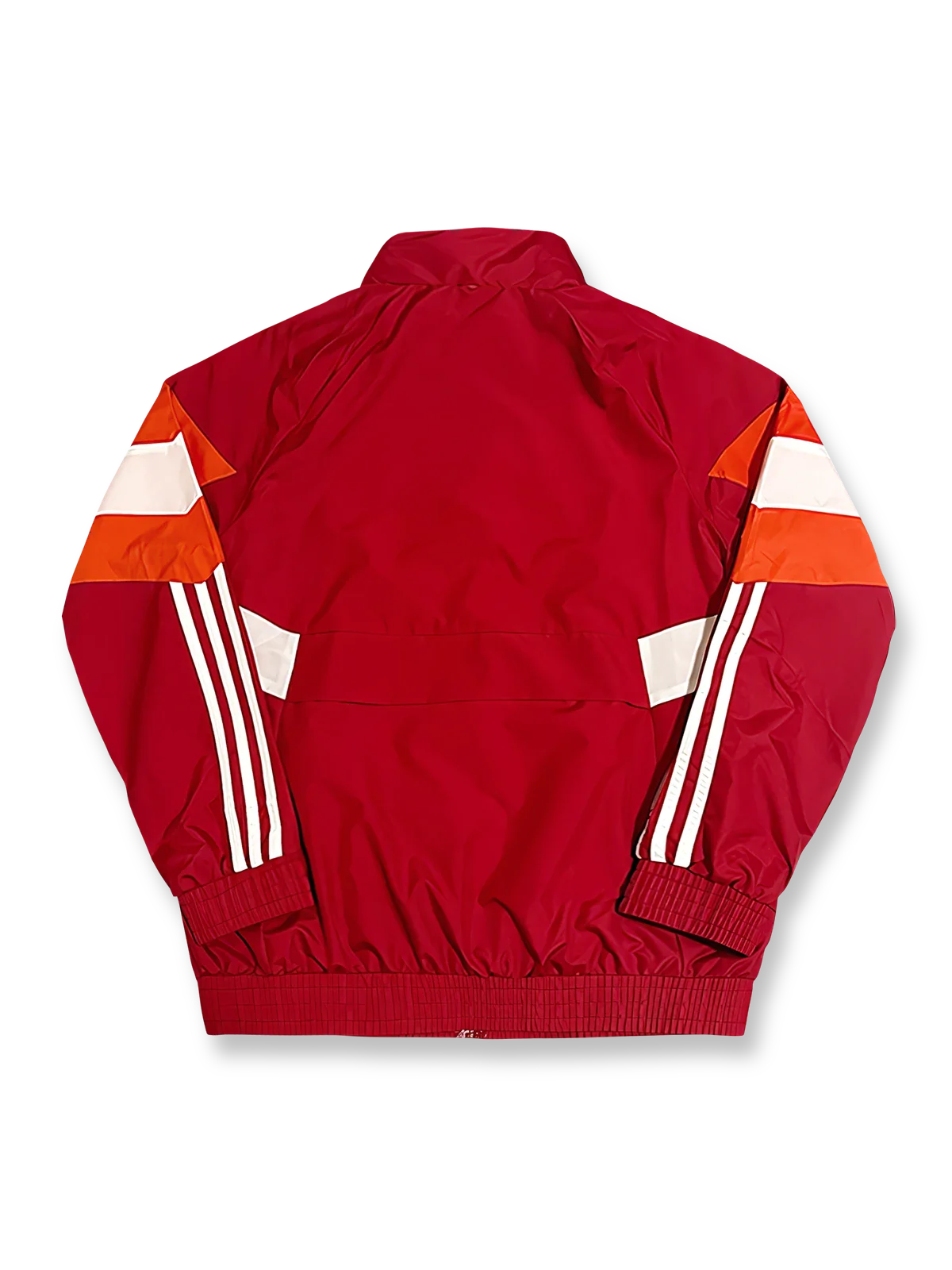 製品画像
「90年代 バイエルン・ミュンヘンのトレーニングウェア、クラシックな赤と白の配色とヴィンテージデザインが特徴の製品全体画像」
詳細画像1
「高密度刺繍で再現されたバイエルンのチームエンブレムとAdidasトレフォイルロゴの詳細画像」
詳細画像2
「袖部の白とオレンジのストライプデザイン、ヴィンテージ感が漂うディテール画像」
詳細画像3
「フルジップ仕様と伸縮性リブ袖口、防風素材で快適な着心地を実現したディテール画像」