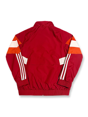 製品画像
「90年代 バイエルン・ミュンヘンのトレーニングウェア、クラシックな赤と白の配色とヴィンテージデザインが特徴の製品全体画像」
詳細画像1
「高密度刺繍で再現されたバイエルンのチームエンブレムとAdidasトレフォイルロゴの詳細画像」
詳細画像2
「袖部の白とオレンジのストライプデザイン、ヴィンテージ感が漂うディテール画像」
詳細画像3
「フルジップ仕様と伸縮性リブ袖口、防風素材で快適な着心地を実現したディテール画像」