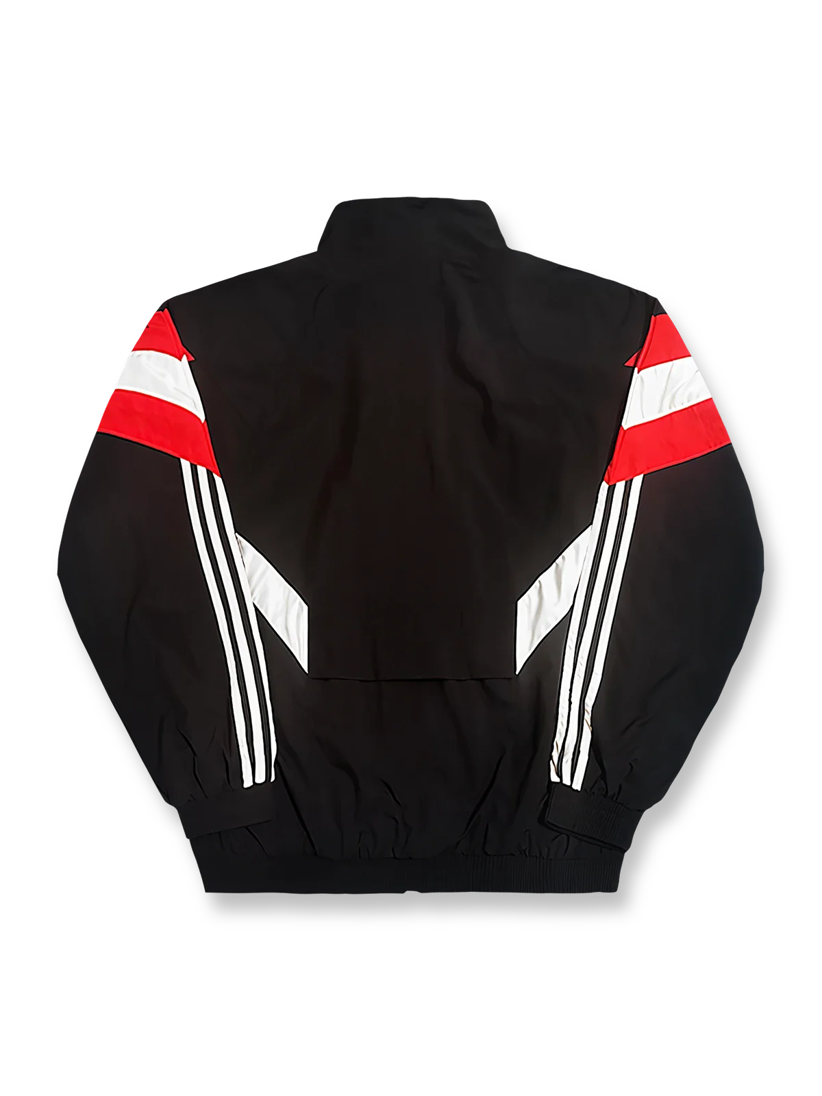 製品画像
「90年代リバイバルデザインのマンチェスター・ユナイテッド トレーニングウェア。ブラックとレッドのクラシックな配色を基調にした全体展示画像」
詳細画像1
「胸部に刺繍されたRed Devil(レッドデビル)のエンブレムとAdidasトレフォイルロゴのディテール特写画像」
詳細画像2
「袖口と裾のエラスティック仕様が快適なフィット感を提供するディテール特写画像」
詳細画像3
「ジャケット背面のブラックとレッドのクラシックな配色が特徴のディテール特写画像」