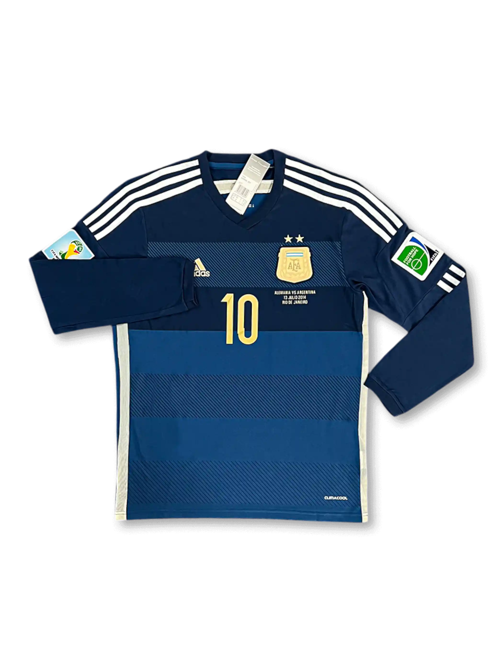 2014年アルゼンチン代表ワールドカップアウェイメッシ10番長袖ジャージ全体の外観