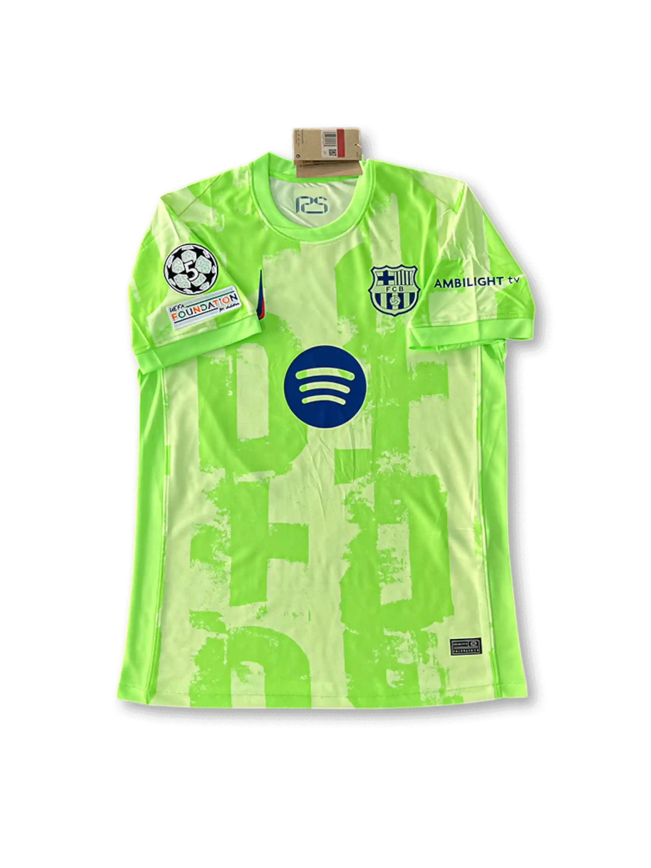 2024/25バルセロナアウェイユーロパチャンピオンズリーグ選手版アマル19番ジャージ全体の外観