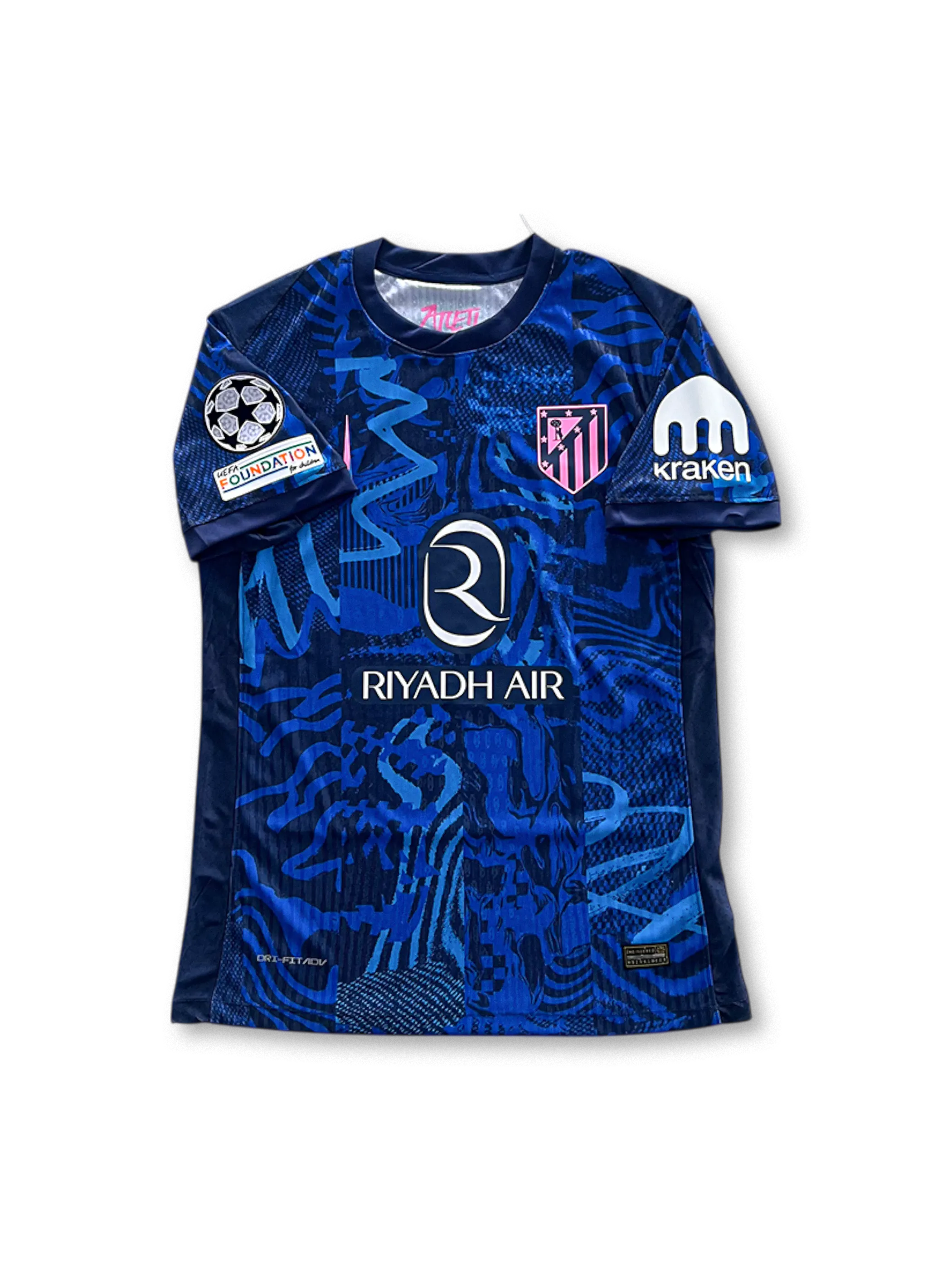 2024/25アトレティコ・マドリード サードジャージ正面・ネイビーブル