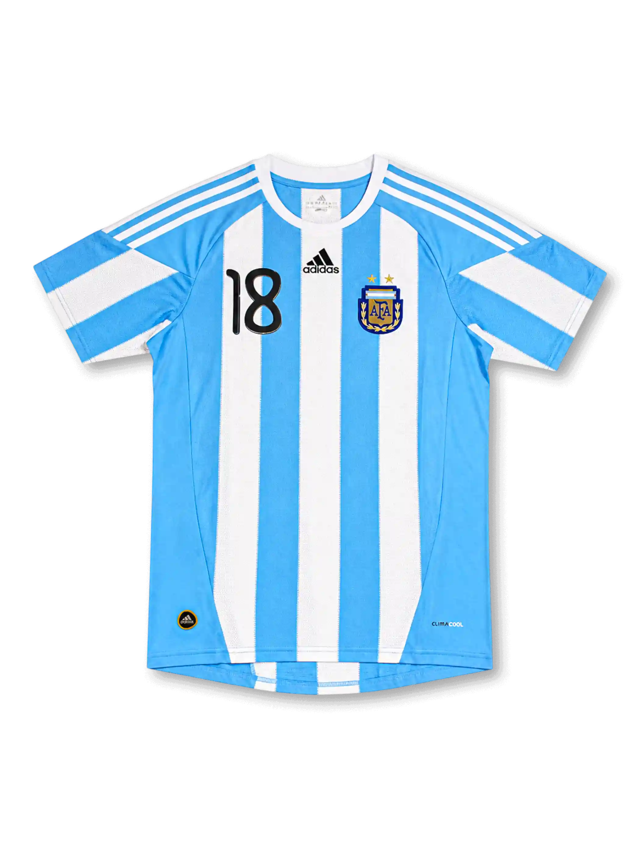 2010 アディダス アルゼンチン代表 ウェア 青 W杯 半袖 ユニフォーム